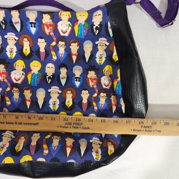 Doctor Who Character Shoulder Bag With Purple Strap Handmade - Picture 5 of 7